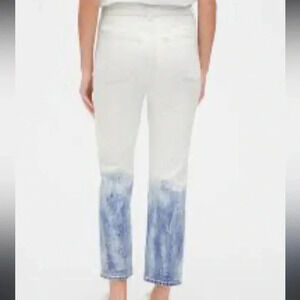 New Gap Cheeky Straight Bleach Dye Jeans Size 10